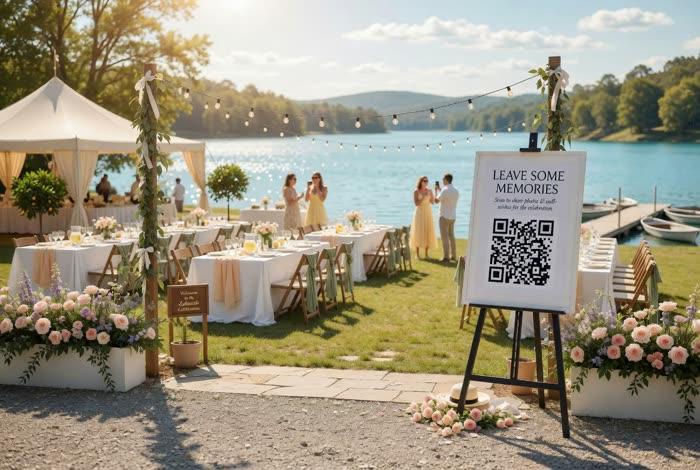 Sharing QR code at an event