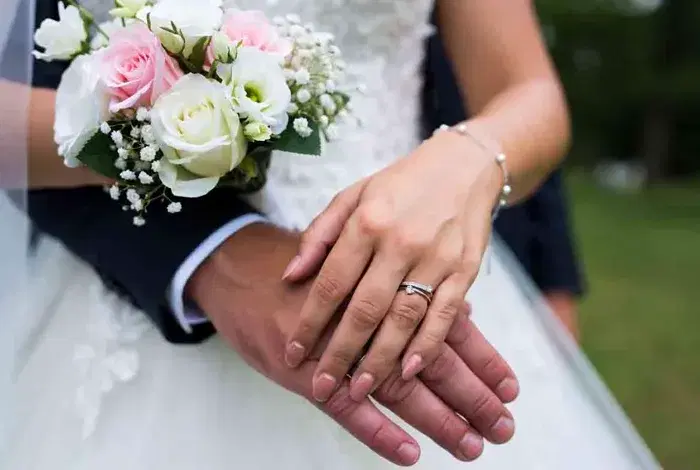 Wedding photo of guests celebrating